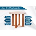 Ver imagem 2 de Sala de Jantar Completa Flora Tampo Madeirado C/ Vidro 93cm e 4 Cadeiras Laura Nature/ow/joli -