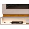 Painel Ripado Suspenso Pietro 2.2 Para TV até 70'' com LED, Vidro e Espelho Off White Freijo DJ Move - 4