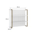 Ver imagem 2 de Armário Aéreo P/ Cozinha Bella Ripado 2606 C/ 2 Prateleiras 80cm Branco - Carraro
