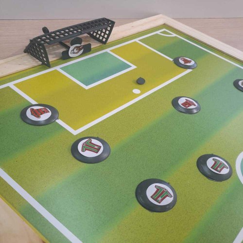 Mesa Para Futebol de Botão Com Dois Marcadores Estrutura Madeira Campo Para  Jogo de Botão Portátil - Baby&Kids