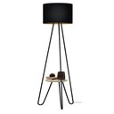 Ver imagem 2 de Abajur Real de Chão Prateleira para Sala Estilo Industrial Cupula Preto