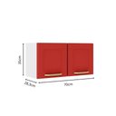 Ver imagem 4 de Cozinha Completa em Aço 14 Portas 2 Gavetas Colors Vermelho