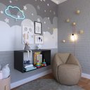 Ver imagem 7 de Nicho para Quarto Infantil 80cm MDP Preto
