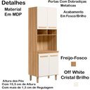 Ver imagem 3 de Paneleiro 04 Pt 70 Cm 16992 Freijo Off White Cristal Nicioli