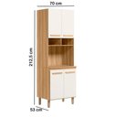 Ver imagem 2 de Paneleiro 04 Pt 70 Cm 16992 Freijo Off White Cristal Nicioli