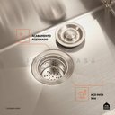 Ver imagem 5 de Cuba Gourmet Terena 58x45cm e Calha Waiana Embutida 60x19cm Aço Inox 304 - Prata