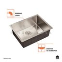 Ver imagem 3 de Cuba Gourmet Terena 58x45cm e Calha Waiana Embutida 60x19cm Aço Inox 304 - Prata