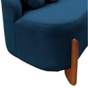 Ver imagem 7 de Namoradeira Sofá Feijão Moscou 150cm Orgânica Bouclé Azul Marinho