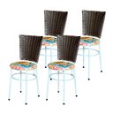 Ver imagem 1 de 4 Cadeiras para Mesa Branca Hawai Marrom Assento Floral:happy Hour