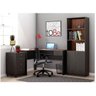Conjunto Home Office 3 Peças com 1 Escrivaninha em L, 1 Gaveteiro e 1 Estante Pegue Leve Casa D - 1