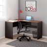 Conjunto Home Office 3 Peças com 1 Escrivaninha em L, 1 Gaveteiro e 1 Estante Pegue Leve Casa D - 2