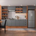 Ver imagem 1 de Cozinha Completa Modulável Estilo Provençal C/ Cristaleira Cor:titanio