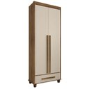 Ver imagem 1 de Guarda Roupa Pequeno 85cm Solteiro 2 Portas Dubai RV Móveis Cinamomo/Off White