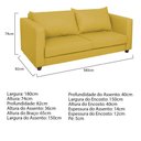 Ver imagem 7 de Sofá 2 Lugares Lisboa Suede Amarelo