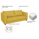 Ver imagem 4 de Sofá 2 Lugares Lisboa Suede Amarelo