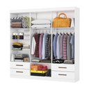 Ver imagem 5 de Guarda-Roupa Casal Medelin 6 Portas 4 Gavetas com Espelho Multimóveis CR35557 Branco