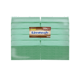 Pano Multiuso Wiper Limtech - 33cm X 50cm - 45g/m² - 120 Folhas - Verde - 1