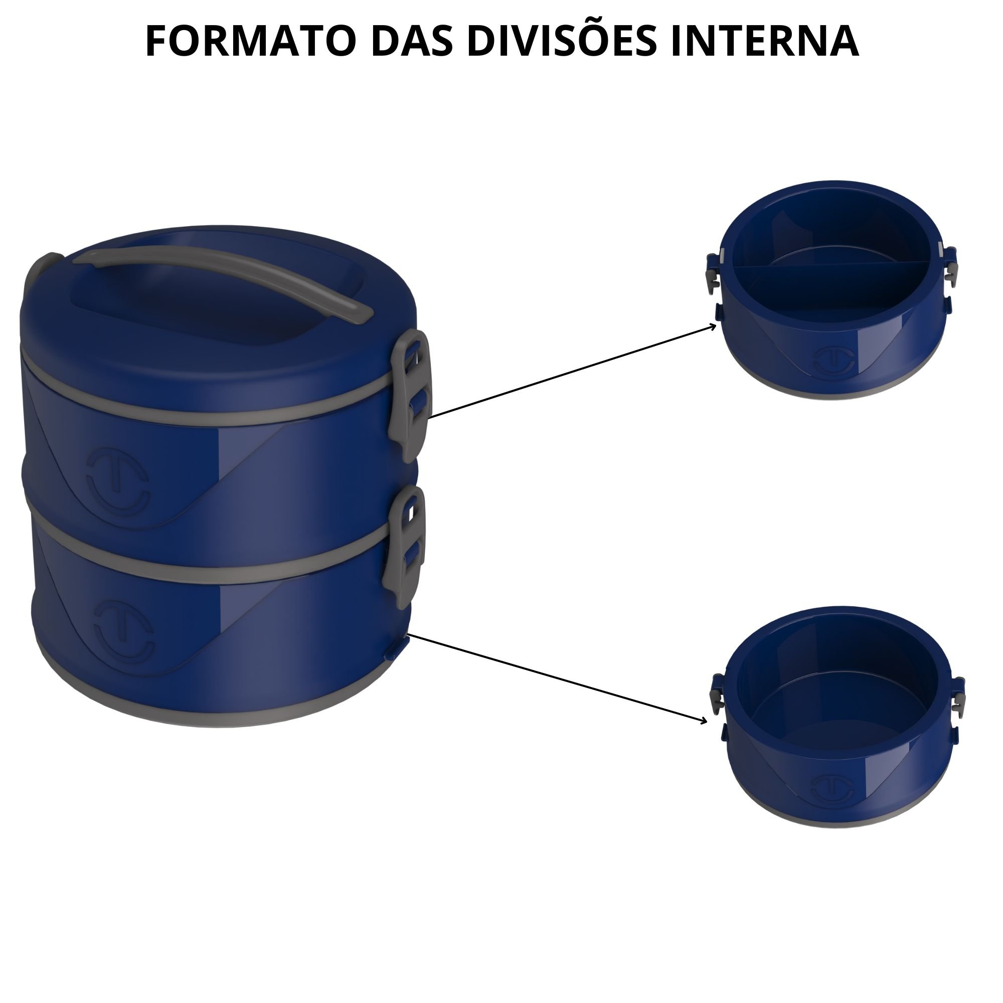 Marmita Térmica Dupla C/divisão Organizador 2 Andares 3 Lts - 4