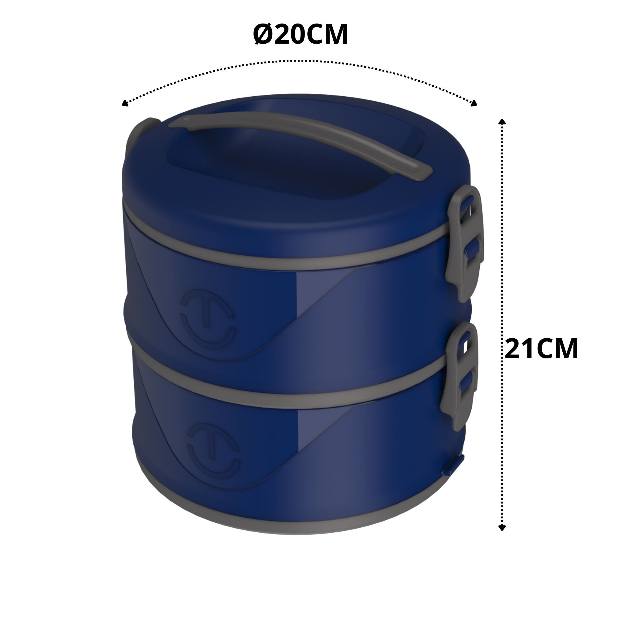 Marmita Térmica Dupla C/divisão Organizador 2 Andares 3 Lts - 3