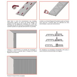 Painel Ripado de PVC 25 cm x 2,70 metros Régua Cor:Cinza - 6