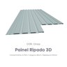 Painel Ripado de PVC 25 cm x 2,70 metros Régua Cor:Cinza - 3