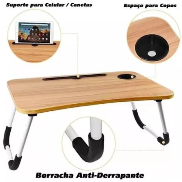 Suporte Portátil Mesa Dobrável P/ Notebook Tablet Regulável - 4