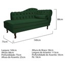 Ver imagem 2 de Kit Diva Recamier Diana 140cm Lado Esquerdo e 02 Poltronas Julia Suede - Doce Sonho Móveis Verde