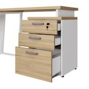 Ver imagem 6 de Mesa para Escritório em L Mesa Escritório com Gaveteiro Moderno 3 Gavetas 150cm Macadâmia com