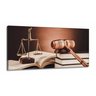Quadro Escritório Advocacia Direito Malhete Arte em Tecido Canvas 130x60 - 1