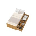 Ver imagem 5 de Cama de Solteiro 2 Gavetas 100% MDF Aurora Yescasa Marrom/Carvalho Hanover