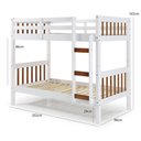 Ver imagem 2 de Beliche Teen Plus Em Madeira Maciça Mv Outlet Branco E Mel