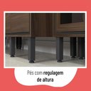 Ver imagem 7 de Cozinha Completa Planejada Compacta 5 Peças Cristaleira com Portas de Vidro Canela Marrom Escuro
