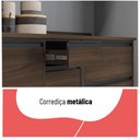 Ver mais imagens de Cozinha Completa Planejada Compacta 5 Peças Cristaleira com Portas de Vidro Canela Marrom Escuro