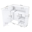 Ver imagem 2 de BALCÃO DE RECEPÇÃO 110X110CM 100% MDF M501.B (LOJA, ESCRITÓRIO) MUNDI MOVEIS