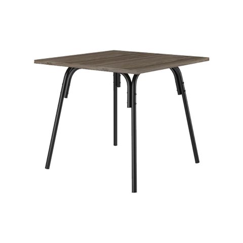 Mesa de Sala Jantar 1569 C/ Tampo Madeirado 90cm Preto/legno - Carraro