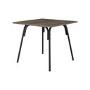 Ver imagem 1 de Mesa de Sala Jantar 1569 C/ Tampo Madeirado 90cm Preto/legno - Carraro