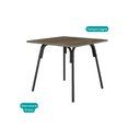 Ver imagem 3 de Mesa de Sala Jantar 1569 C/ Tampo Madeirado 90cm Preto/legno - Carraro