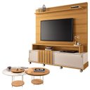 Ver imagem 1 de Estante Home Theater Bold Off White Cinamomo e Kit Mesa de Centro Sky Cinamomo – Hb Móveis