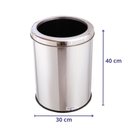 Ver imagem 2 de Lixeira 30 Litros Cesto De Lixo Inox Escritório Consultório