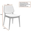 Ver imagem 3 de Cadeira para Mesa de Jantar Tami 48cm Madeira Maciça | Linho Off White - Sallar Home