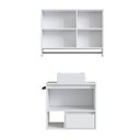 Ver imagem 4 de Conjunto para Banheiro Branco Gabinete Suspenso 60cm com Toalheiro Cuba e Espelheira 80cm