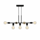 Ver imagem 1 de Pendente Rubis Aluminio Teto E27 7 Luzes Lumini Lab - Preto Brilhante