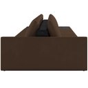 Ver imagem 2 de Sofá Ilha Modular para Sala 392cm com Puff Dublin K01 Veludo Marrom e Sintético Preto - Lyam Decor