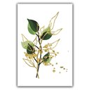 Ver mais imagens de Kit Placas Quadros Decorativos 3 Pçs 20x30 Folhas Douradas