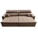Ver imagem 6 de Sofá Retrátil e Reclinável 2,52m Luxos Cama Inbox Velusoft Castor