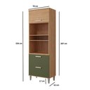 Ver imagem 5 de Torre Quente Mdf 70cm 2 Nichos P- Forno 2 Pts 1 Gaveta Móveis Freijó-verde Freijó-verde