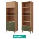 Ver imagem 4 de Torre Quente Mdf 70cm 2 Nichos P- Forno 2 Pts 1 Gaveta Móveis Freijó-verde Freijó-verde