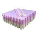 Ver imagem 2 de Kit 10 Tatame Eva Linha Premium 50x50x1cm 10mm Rosa Claro e Creme