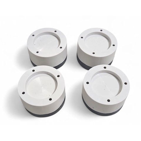 Kit 4 Pé Nivelador Universal Borracha Maquina Lavar Fogão