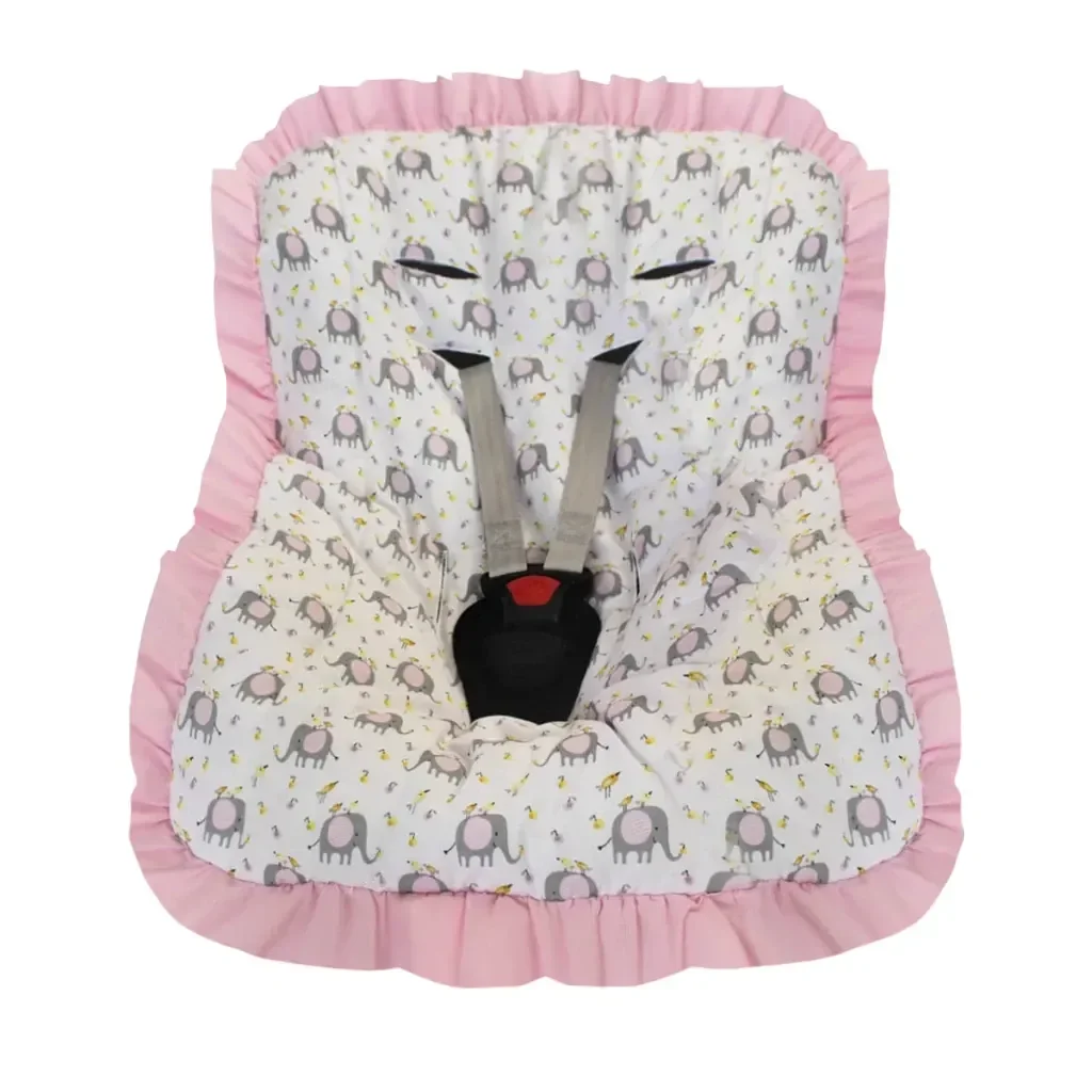 Capa de Bebê Conforto Mt - Elefante Rosa - 1